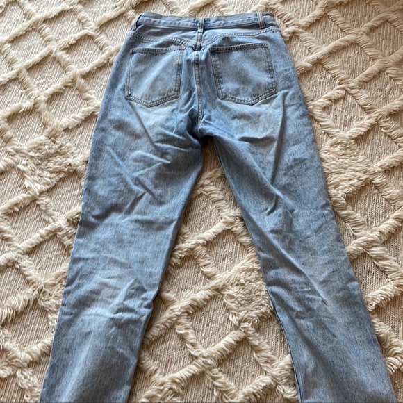 Princess Polly Holly Cross Over Straight Leg Jeans- size 4 - Picture 5 of 5